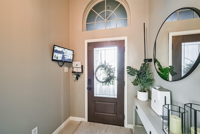 entrance foyer with baseboards