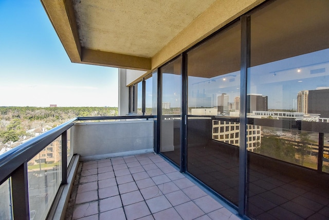 balcony featuring a city view