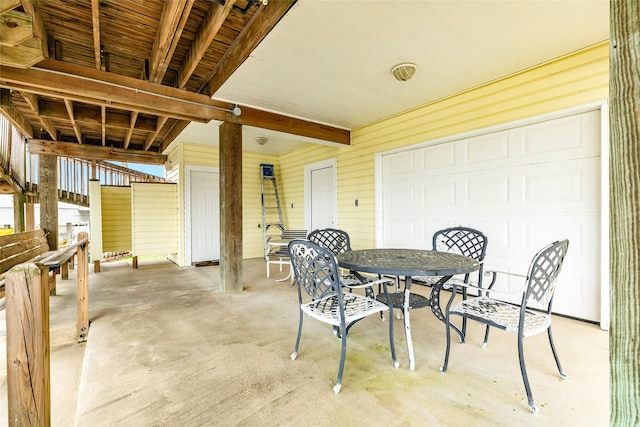 view of patio with outdoor dining area