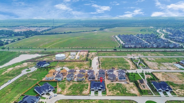 aerial view featuring a rural view