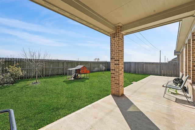 exterior space featuring a fenced backyard