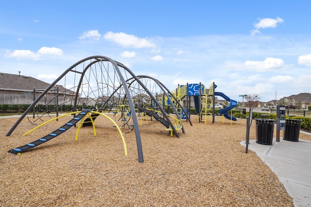 view of community jungle gym