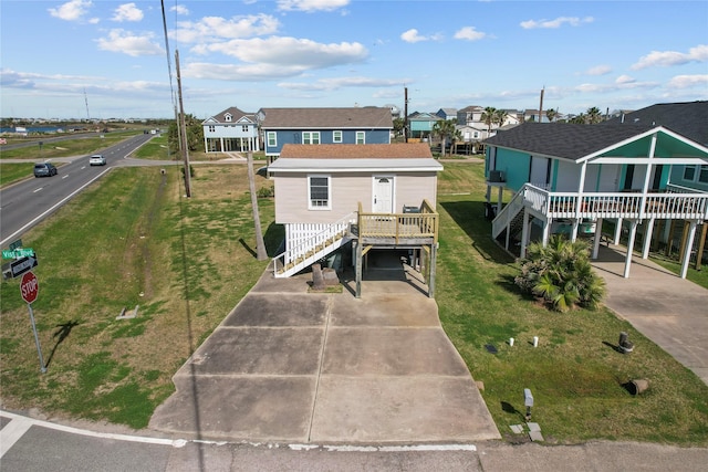 drone / aerial view with a residential view