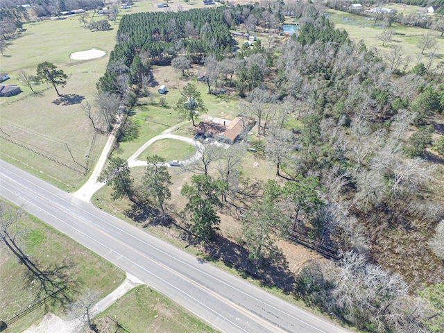 drone / aerial view featuring a rural view