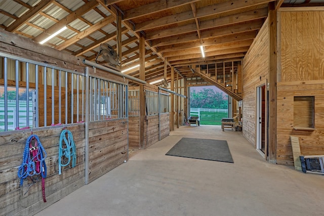 view of horse barn