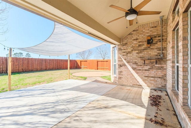 view of patio / terrace featuring a fenced backyard