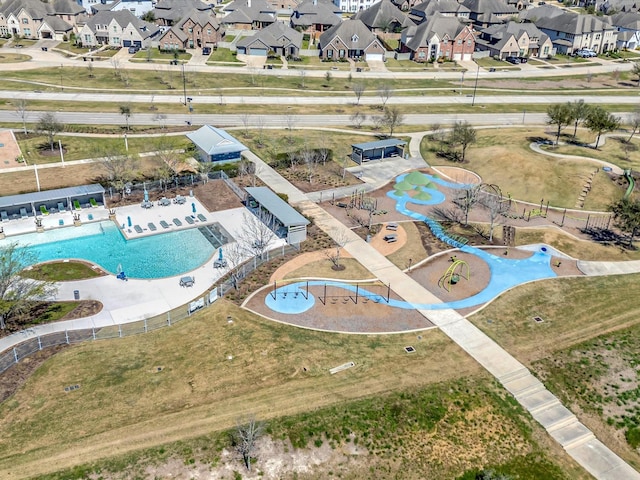 bird's eye view featuring a residential view