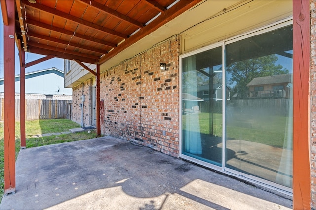 view of patio / terrace with fence