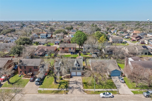 aerial view featuring a residential view