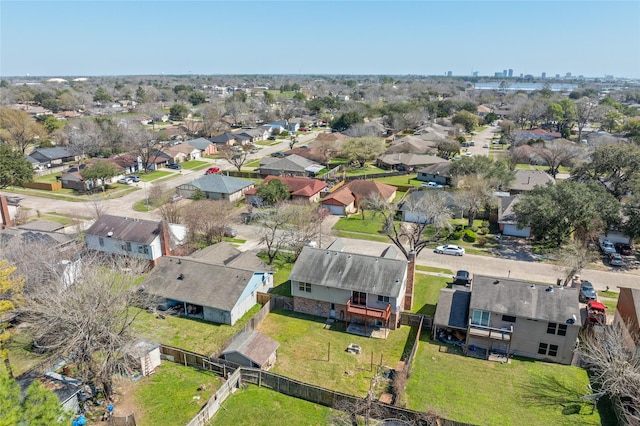 bird's eye view with a residential view