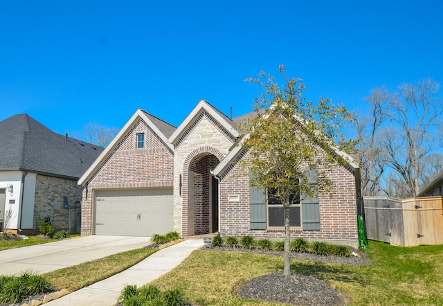 10711 Kingston Spring Dr, Missouri City, TX 77459 - view of front facade with brick siding and driveway