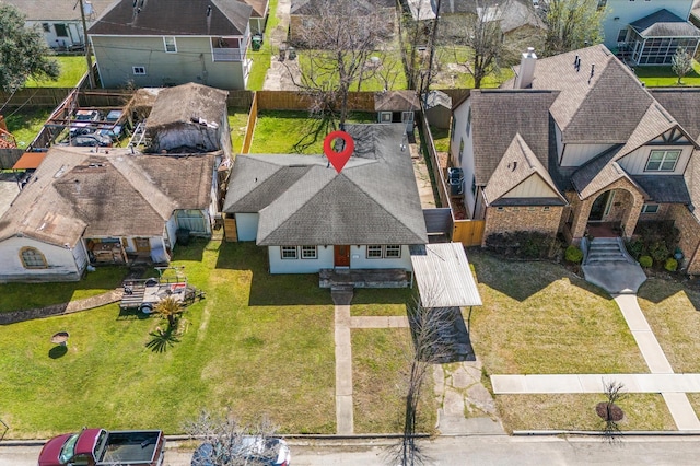 drone / aerial view featuring a residential view