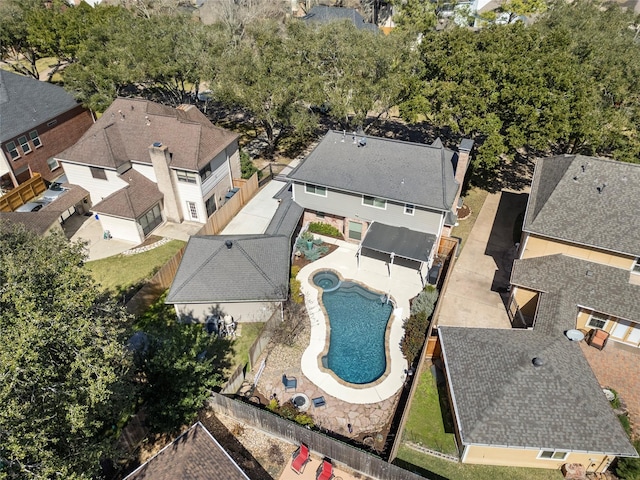 aerial view featuring a residential view