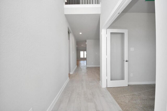 14811 Surfbird Ln, Houston, TX 77049 - hall featuring recessed lighting, baseboards, and wood finished floors