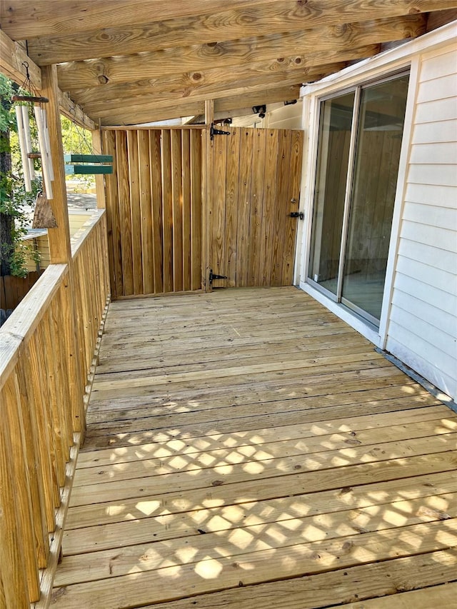 view of wooden terrace