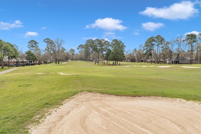 view of property's community featuring a yard