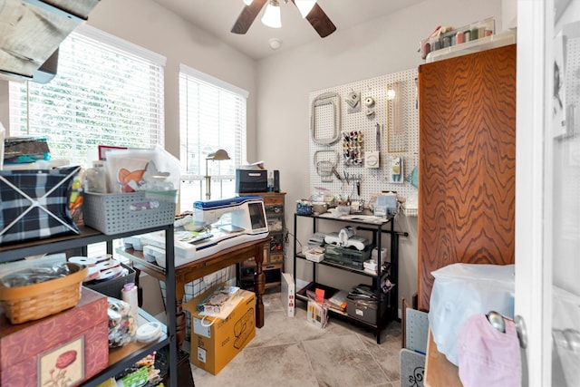 office with ceiling fan