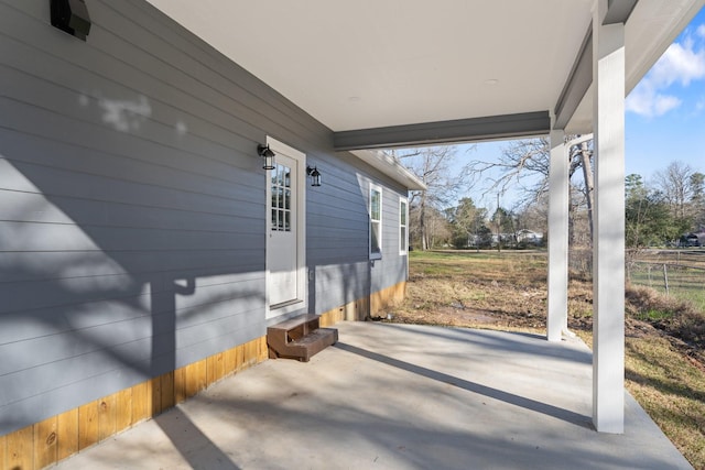 view of patio featuring entry steps