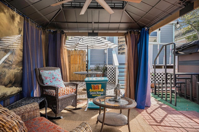 view of patio with a gazebo