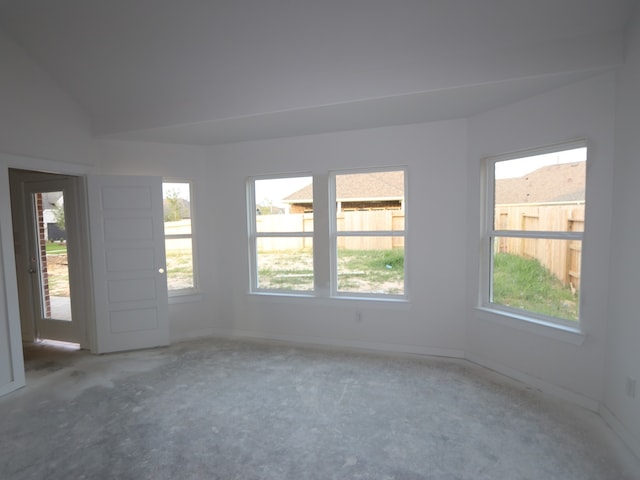 8622 Pier Cove Dr, Cypress, TX 77433 - unfurnished room featuring plenty of natural light, vaulted ceiling, and baseboards