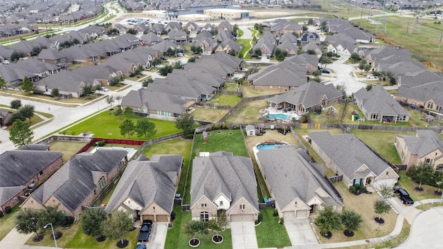 aerial view featuring a residential view