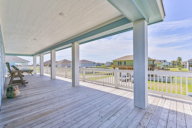 deck featuring a residential view