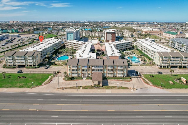 aerial view featuring a view of city