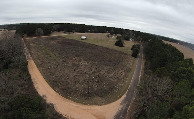 bird's eye view with a rural view