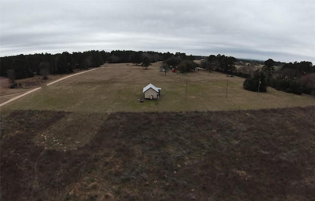 bird's eye view featuring a rural view