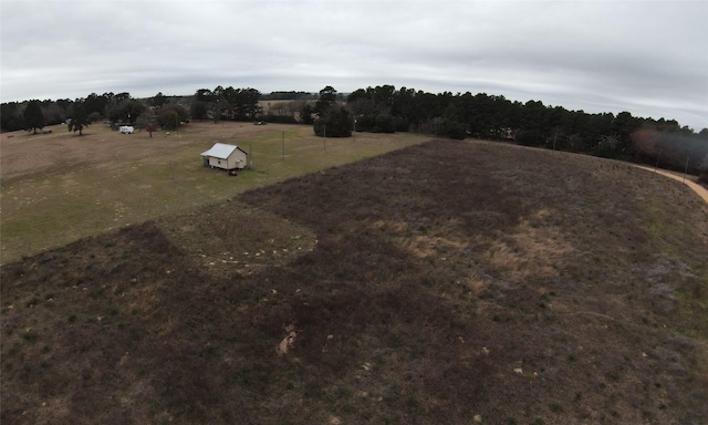drone / aerial view with a rural view