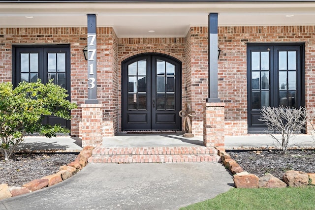 entrance to property with french doors