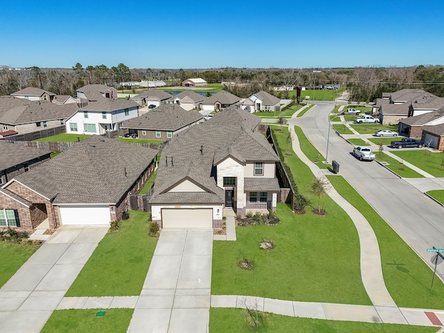 bird's eye view featuring a residential view