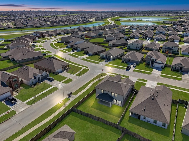 drone / aerial view featuring a residential view