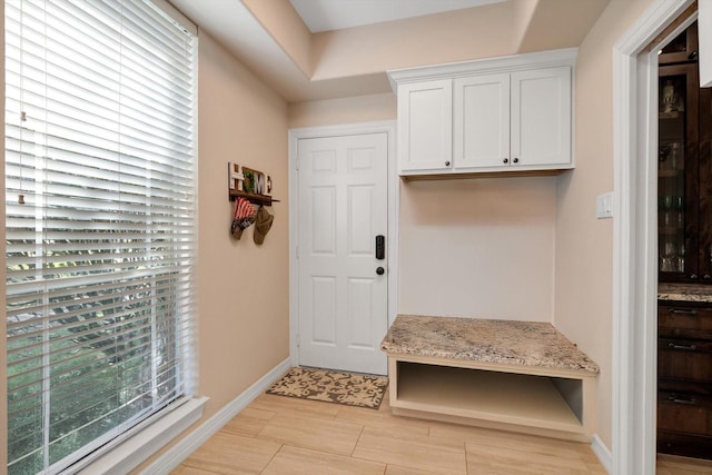 mudroom featuring baseboards