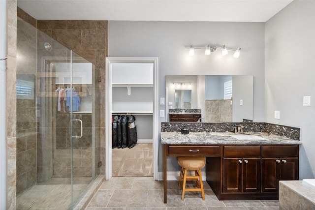 8133 N Fm 565th Rd, Baytown, TX 77523 - bathroom with a shower stall and vanity
