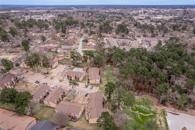 bird's eye view with a residential view