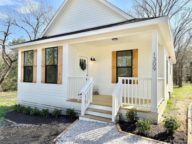 view of front of house featuring covered porch