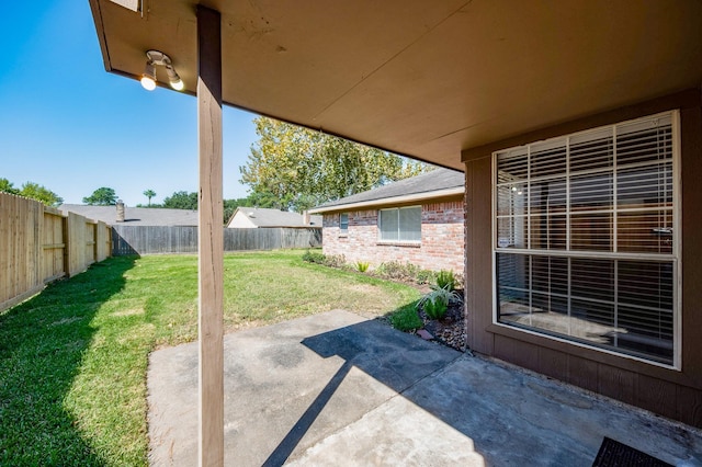 view of patio / terrace with a fenced backyard