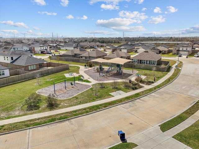 birds eye view of property featuring a residential view