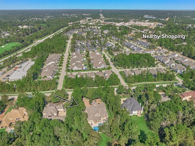 drone / aerial view featuring a residential view