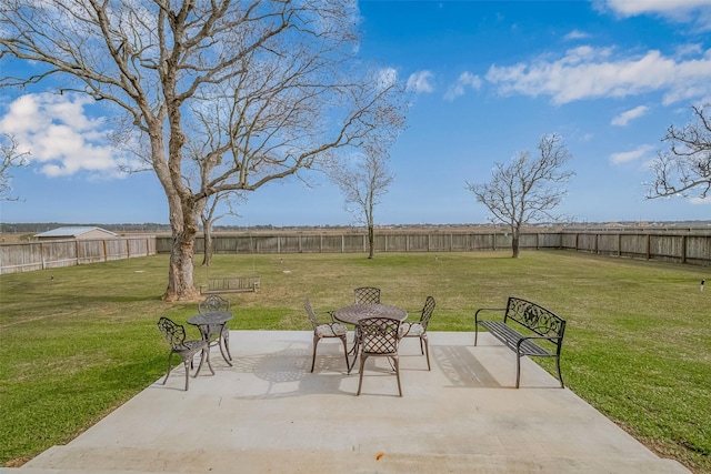 view of patio / terrace with a fenced backyard