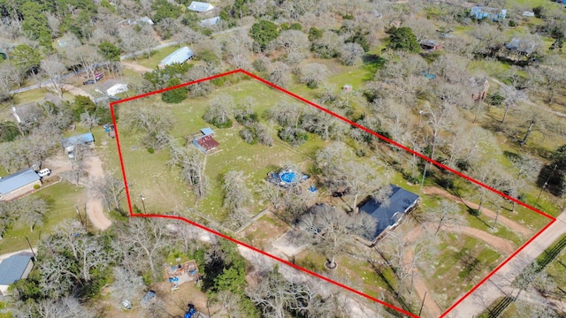 bird's eye view featuring a rural view