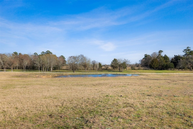 view of yard featuring a water view