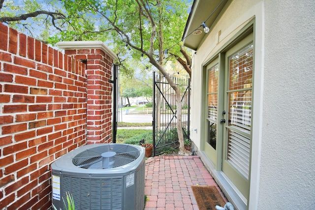 view of patio with central AC