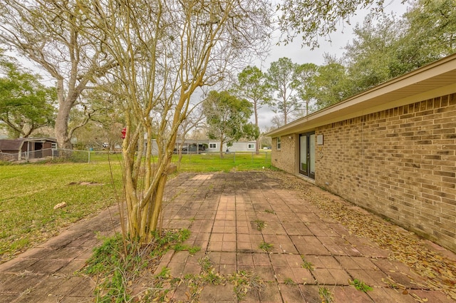 view of patio with fence