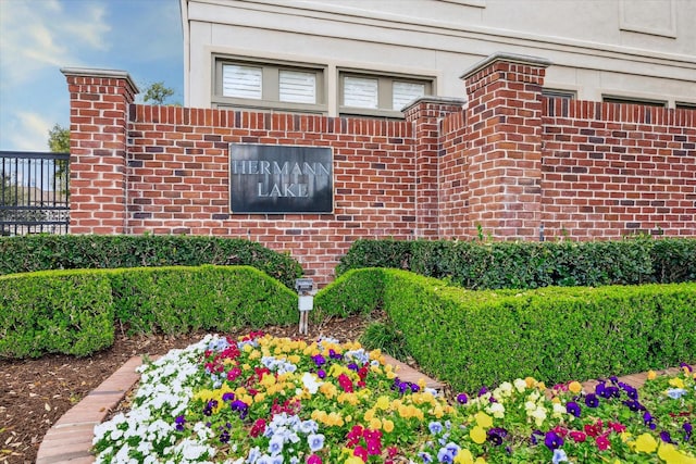 view of community sign