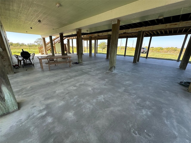 exterior space featuring stairway