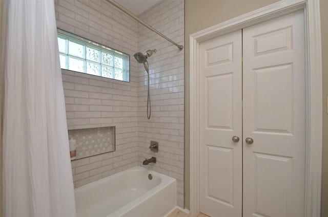 full bath with shower / bath combo