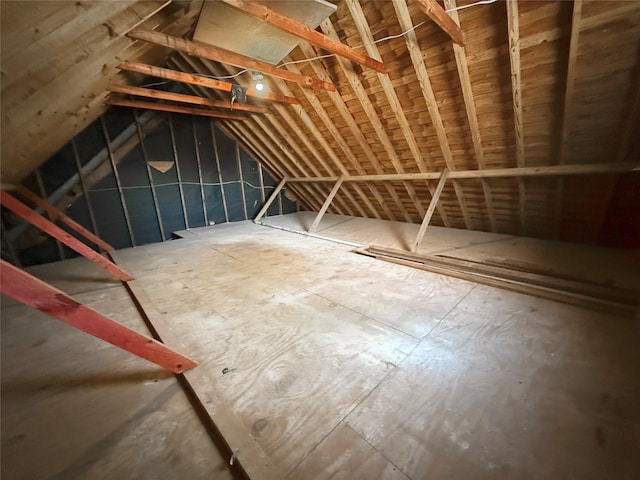 view of attic