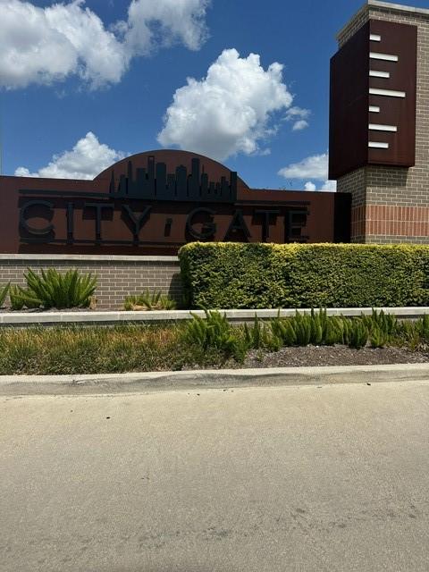 view of community sign